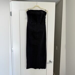 Aritzia Black Strapless Sheath Dress Cocktail